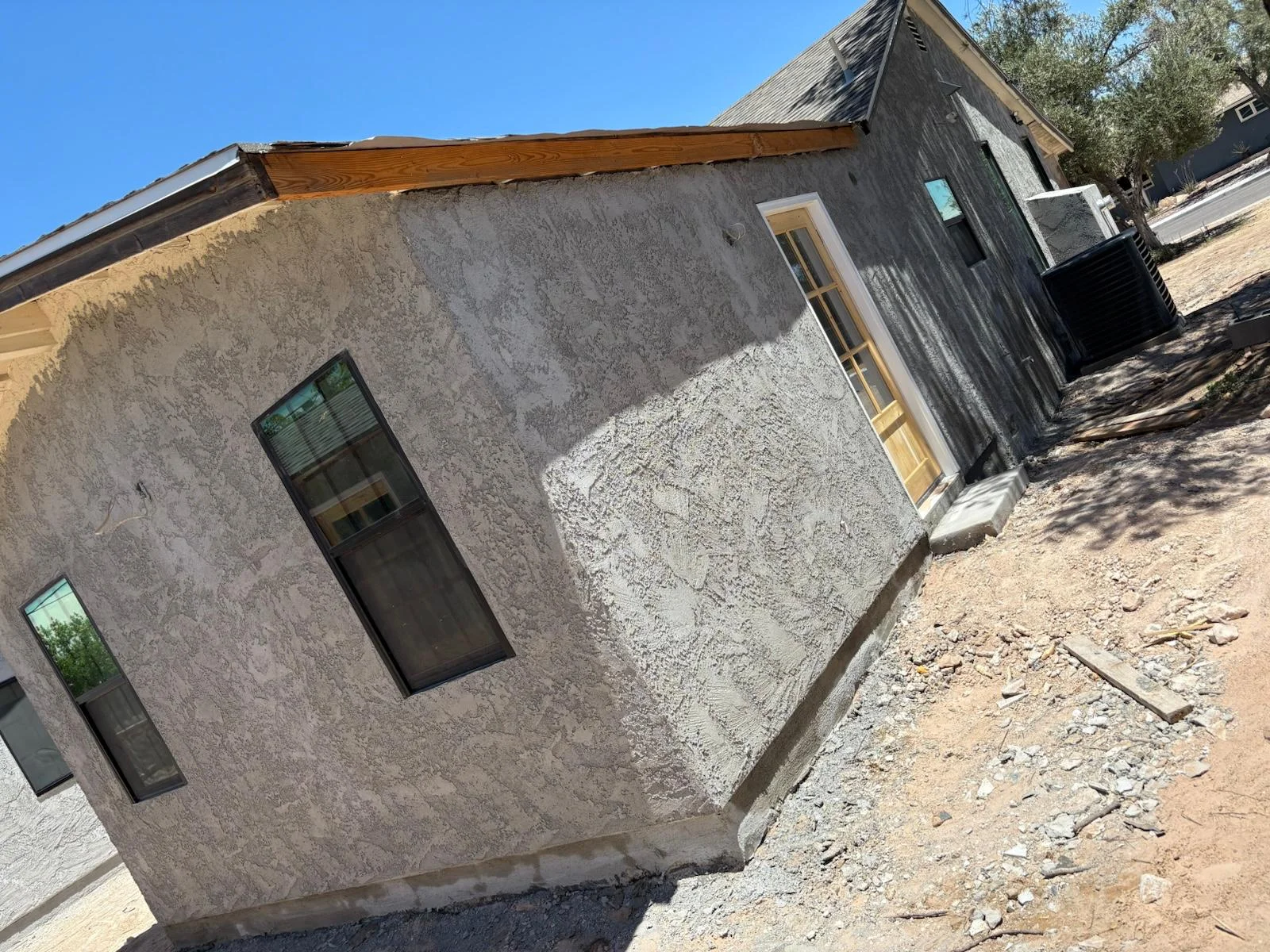 New stucco application on a home addition in Las Vegas, NV